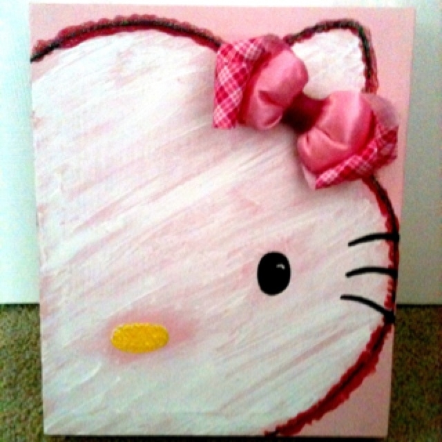 Hello Kitty Canvas Painting at Explore collection