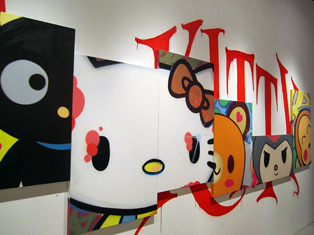 640x480 Hello Kitty Bubbles Amp Ink - Hello Kitty Canvas Painting