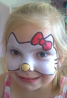 230x337 Hello Kitty! Face Painting Ideas, Designs Amp Pictures Face Paint - Hello Kitty Face Painting
