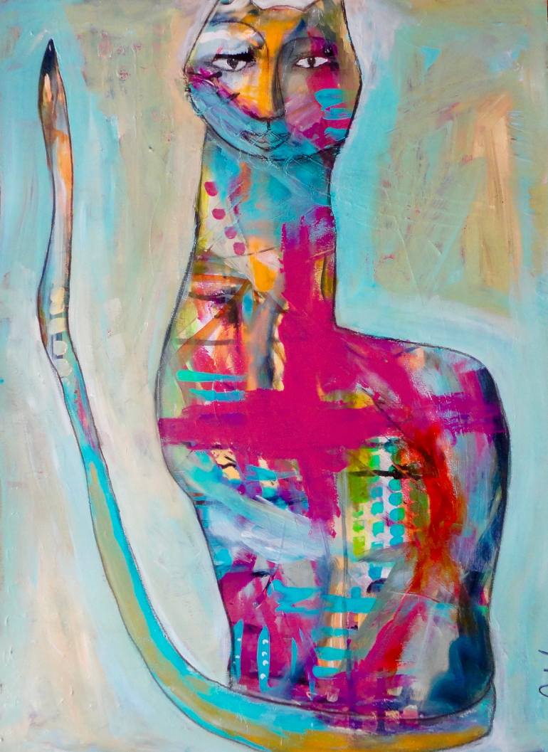 770x1057 Saatchi Art Hello Kitty Painting By Jenn Ashton - Hello Kitty Painting