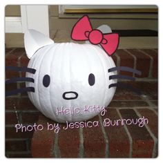 236x236 Hello Kitty Pumpkin Painting Idea For Halloween Pumpkin Carving - Hello Painting