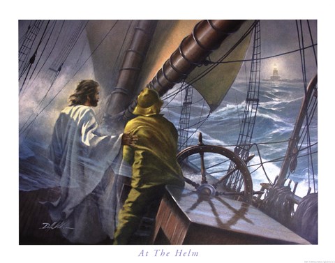 480x377 At The Helm Fine Art Print By Danny Hahlbohm - Helm Painting