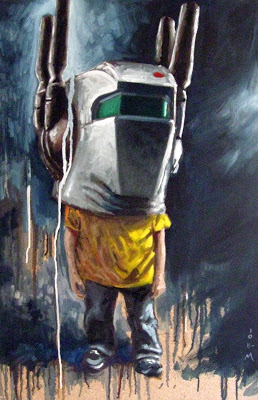 258x400 Helm Roy Amp Simon (Oil On Wood) Funbeard Studios (Ben Guy) - Helm Painting