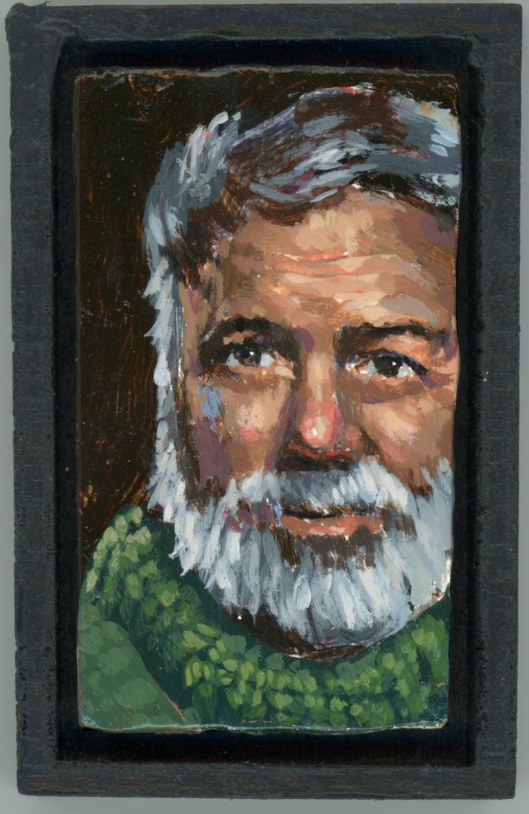 770x1184 Saatchi Art Hemingway Painting By Zach Mendoza - Hemingway Painting