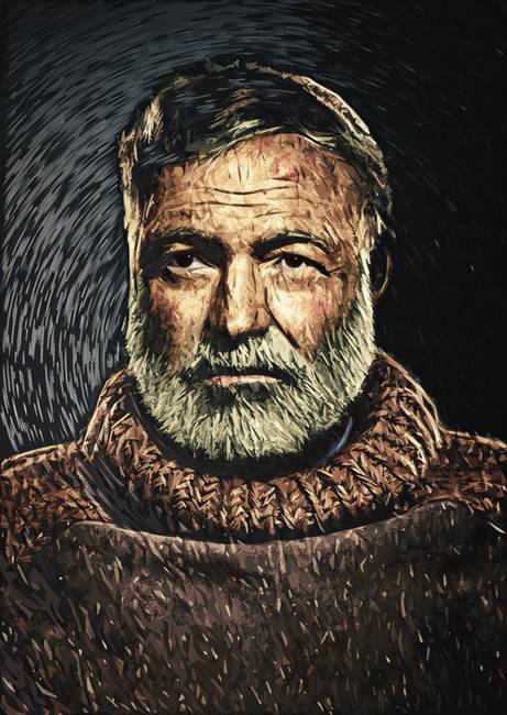 461x650 Stunning Ernest Hemingway Artwork For Sale On Fine Art Prints - Hemingway Painting