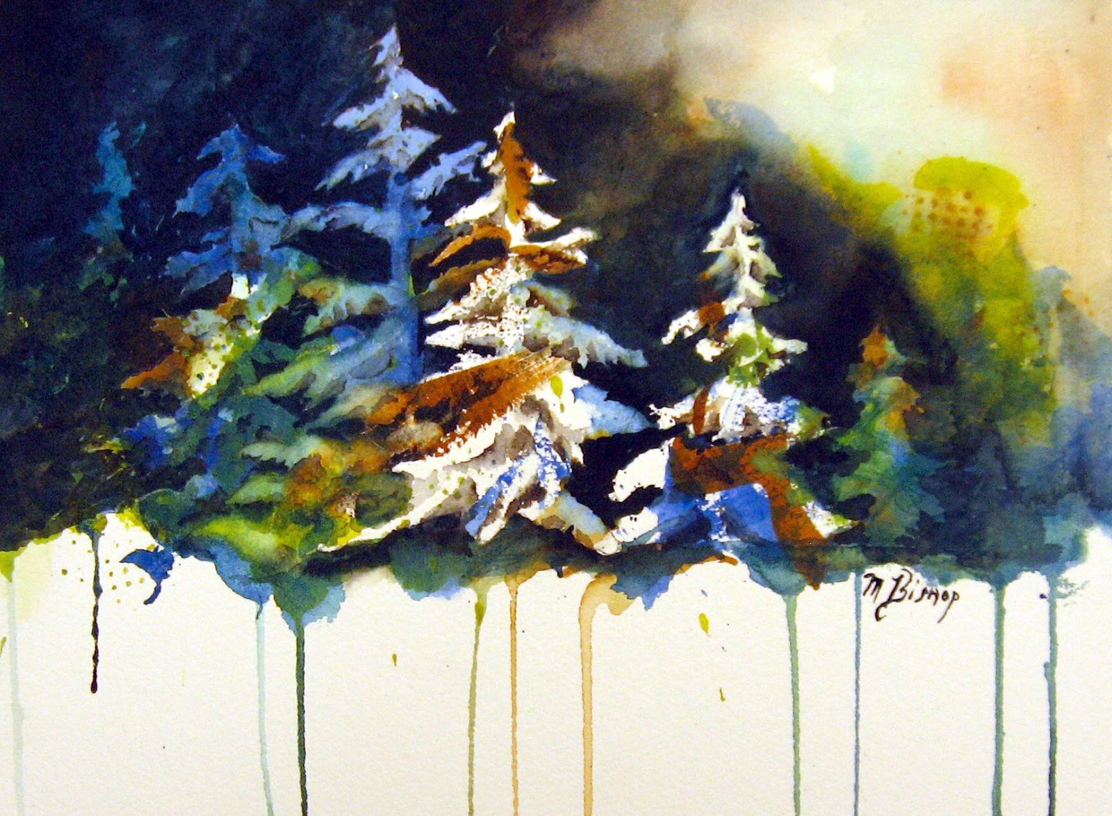 1600x1174 Marilyn's Art Blog January 2013 - Hemlock Painting