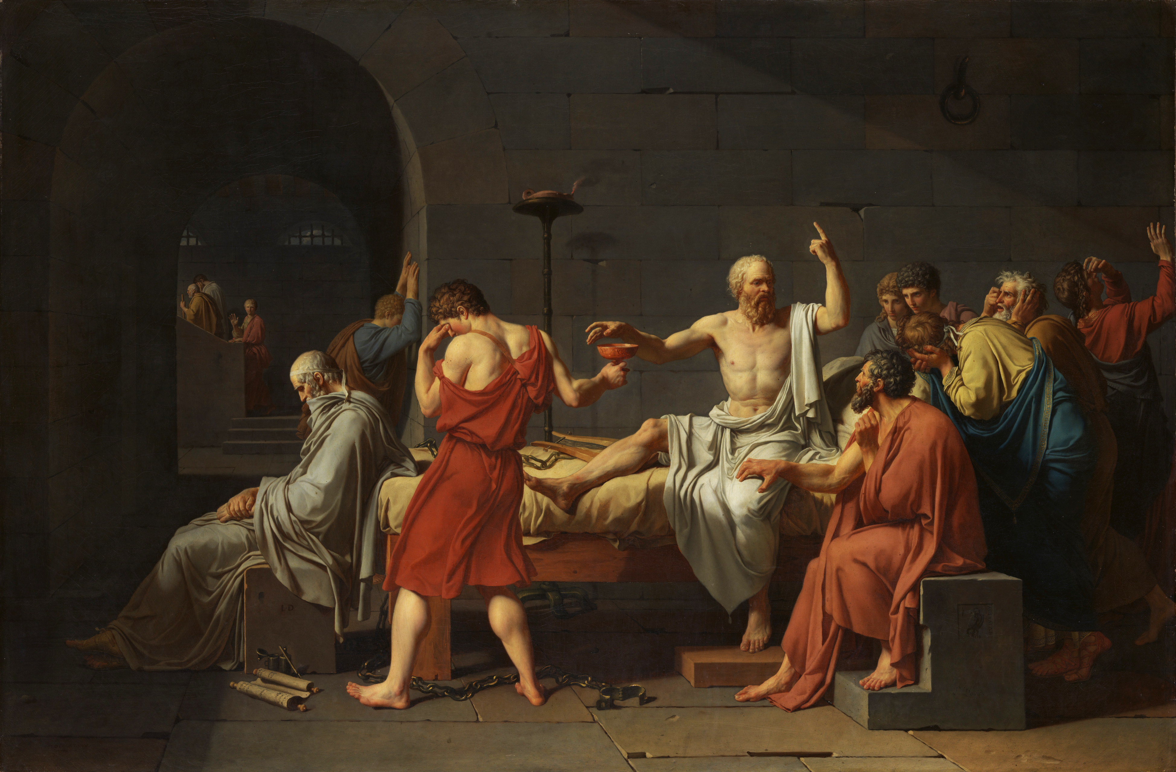 3896x2559 The Death Of Socrates - Hemlock Painting