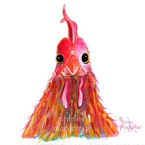 299x300 Hen Chicken Prints Wall Art Of Original Painting - Hen Painting