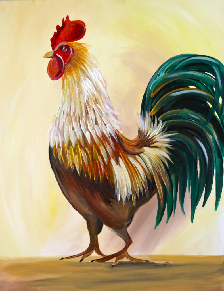 789x1024 Refined Art French Hen Painting - Hen Painting