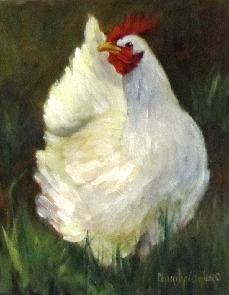 776x1000 Dancing Brush - Hen Painting
