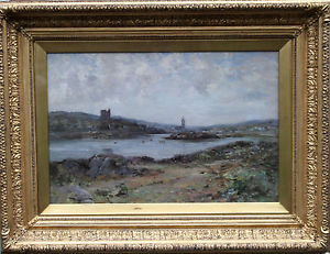 300x231 Joseph Morris Henderson Scottish Kirk Tarbert Castle Oil Painting - Henderson Painting