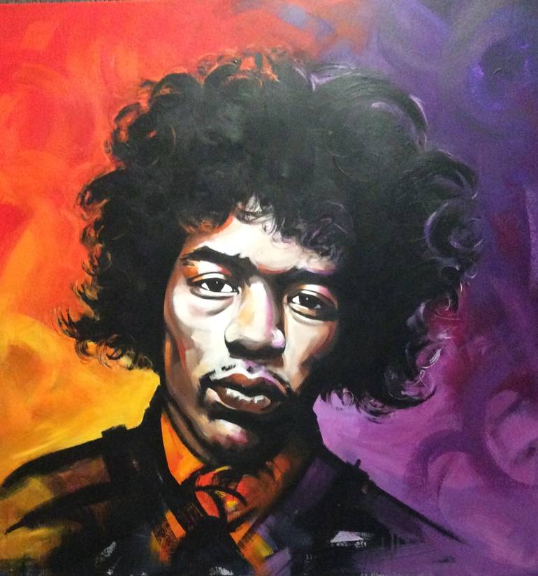770x825 Saatchi Art Jimi Hendrix Painting By Sharon Coles - Hendrix Painting