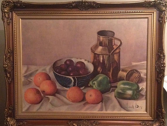 570x431 Still Life Oil Painting By Henk Bos 24 X 30 Inches Canvas - Henk Bos Painting