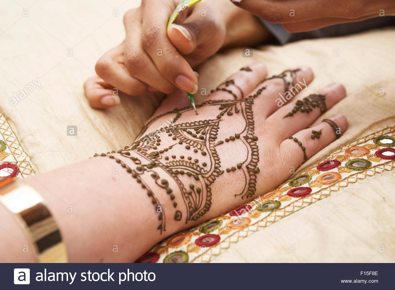 1300x956 Henna Patterns, Hand Being Decorated Tattooed With Hena. Henna - Henna Painting