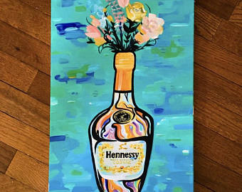 340x270 Red Hennessy Etsy - Hennessy Painting