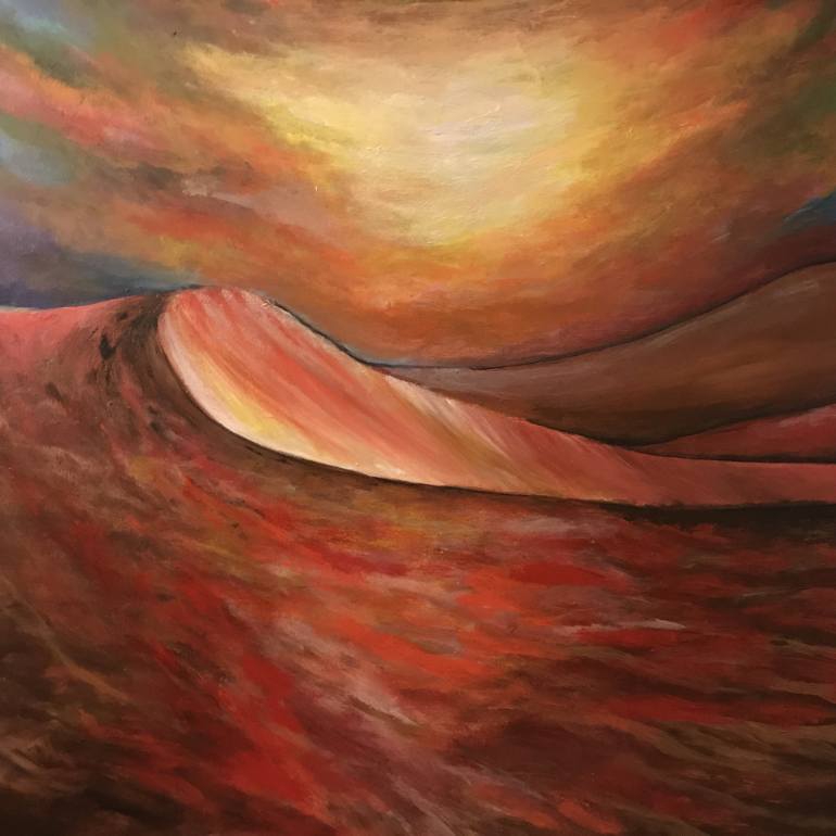 770x770 Saatchi Art Desert Fever Painting By Britta Hennessy - Hennessy Painting