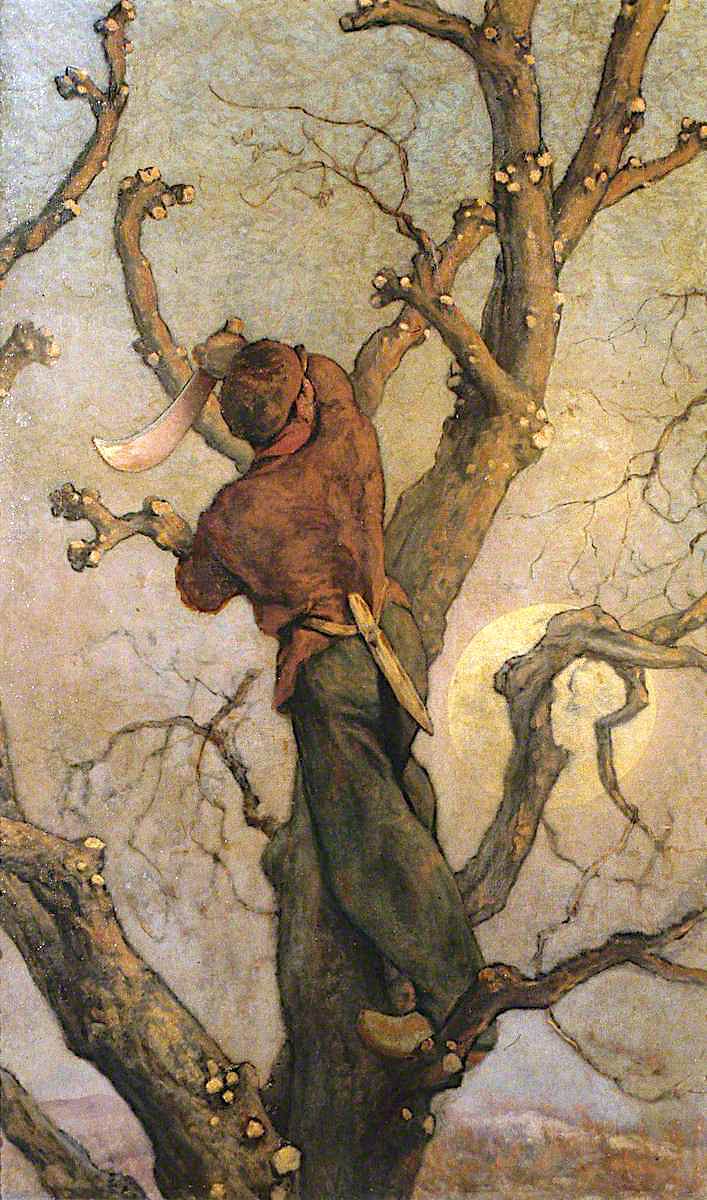 707x1200 The Woodcutter Painting William John Hennessy Oil Paintings - Hennessy Painting