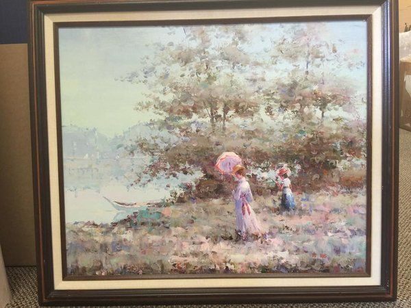 600x450 Original Oil On Canvas Painting By Henri Du Bois Landscape - Henri Du Bois Painting