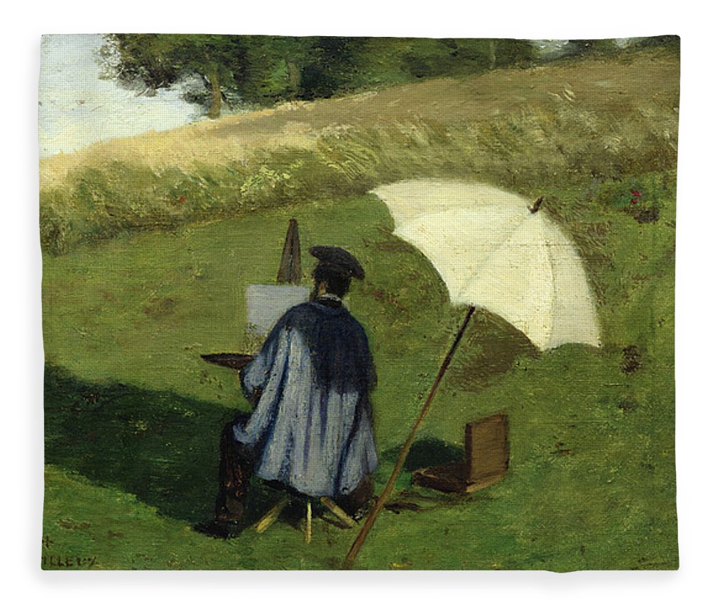 1000x860 Desire Dubois Painting In The Open Air Fleece Blanket For Sale By - Henri Du Bois Painting