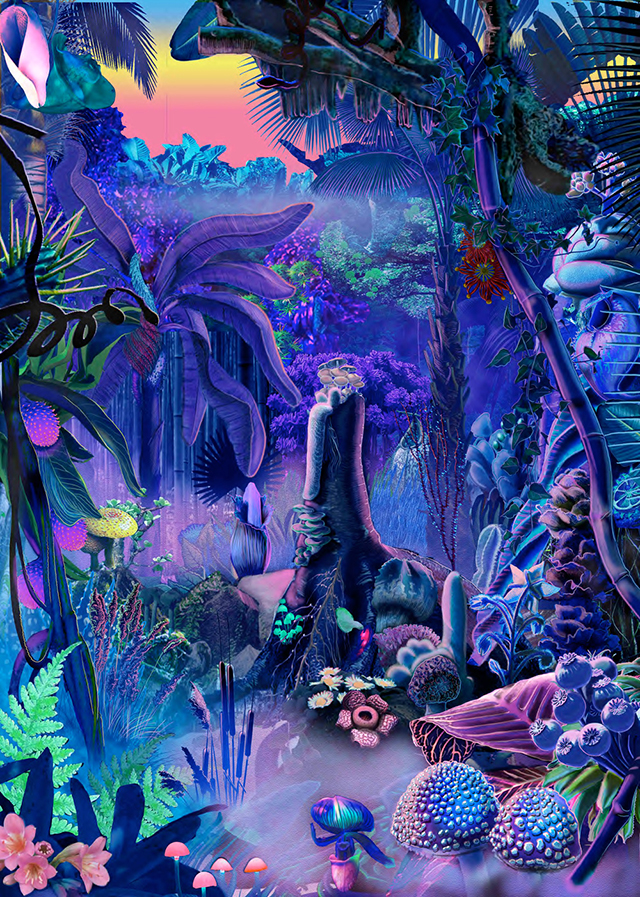 640x897 Neon Plasticine Paintings Are A Wild Welcome To The Jungle - Henry Hudson Painting