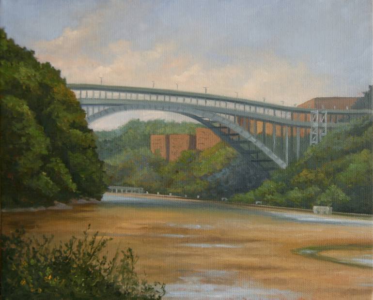 770x620 Saatchi Art Henry Hudson Bridge, Low Tide Painting By Luis Colan - Henry Hudson Painting