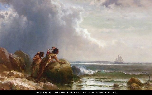 640x403 Watching Henry Hudson Enter New York Bay - Henry Hudson Painting