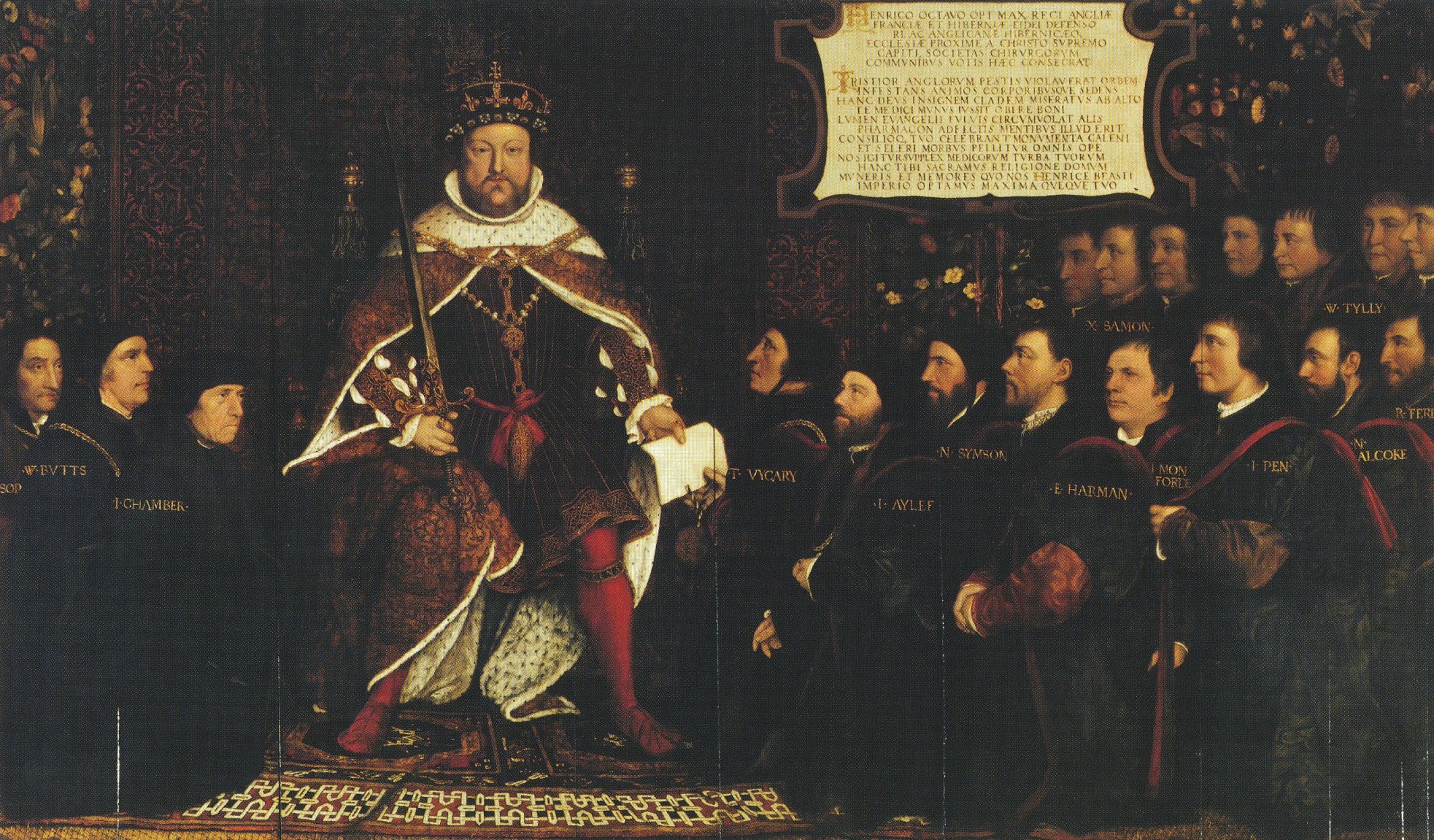 2124x1244 Filehenry Viii And Barber Surgeons, By Hans Holbein - Henry The 8th Painting