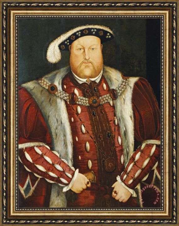 570x721 Hans Holbein The Younger Portrait Of King Henry Viii Framed - Henry Viii Painting
