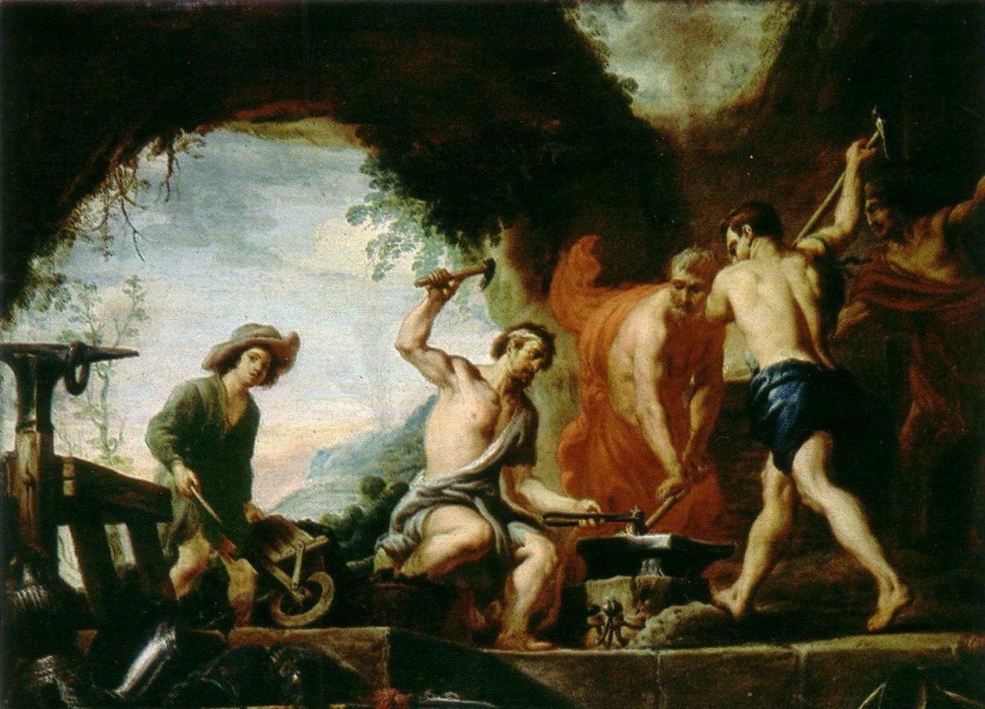 1099x791 Hephaestus In Greek Mythology - Hephaestus Painting