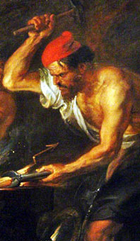 198x340 Pictures Of Greek God Hephaestus, The God Of Fire And Metallurgy - Hephaestus Painting