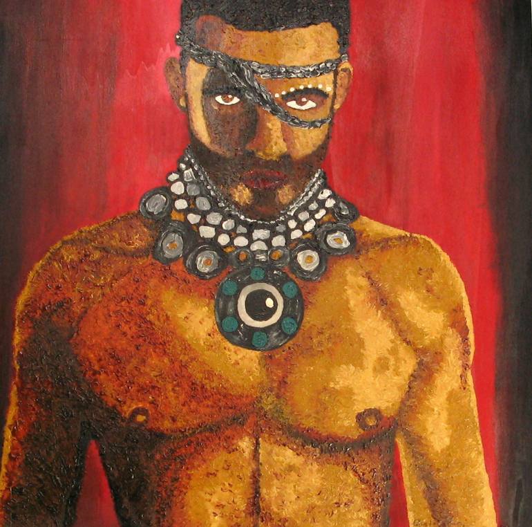 770x762 Saatchi Art God Hephaestus Painting By Christos Anastasopoulos - Hephaestus Painting