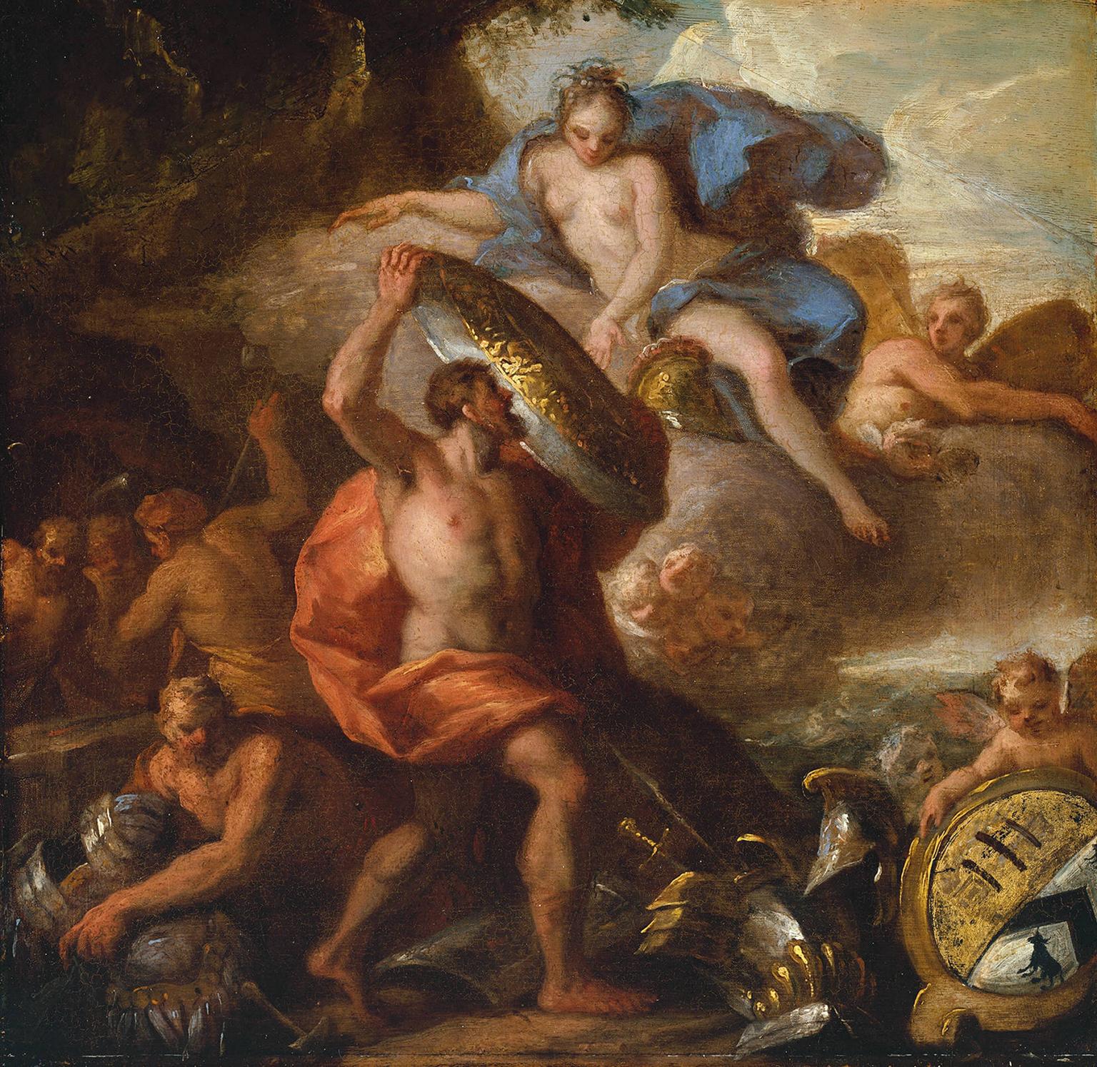 1536x1495 Thetis Accepting The Shield Of Achilles From Vulcan', Sir James - Hephaestus Painting