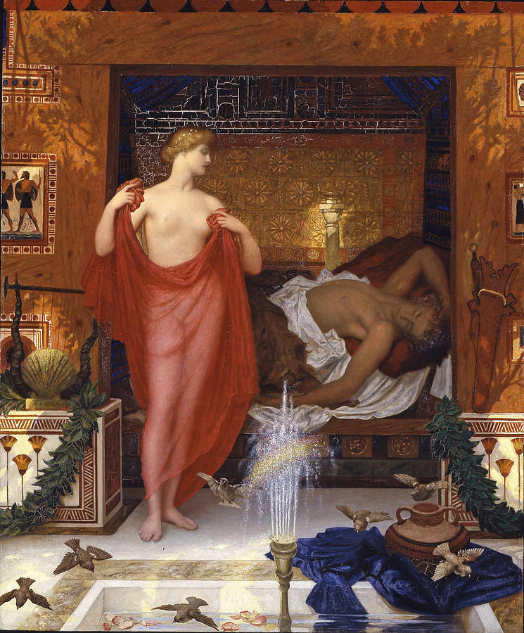 745x900 Hera In The House Of Hephaistos Painting By William Blake Richmond - Hera Painting