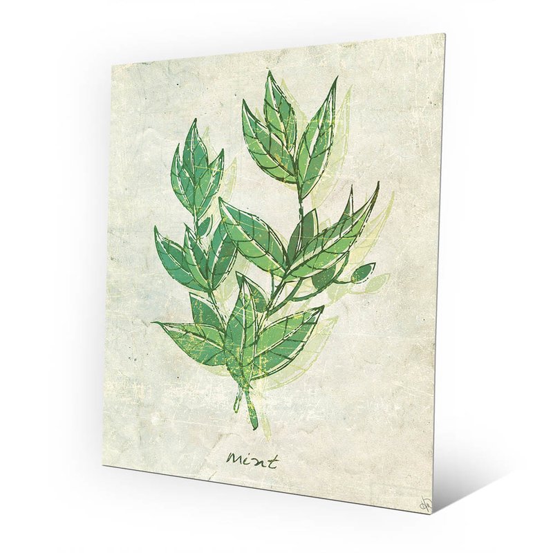 800x800 Metal Herb Mint Painting Print On Plaque Joss Amp Main - Herb Painting
