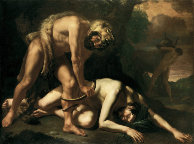 674x500 Orazio Riminaldi Sarti - Hercules And Achelous Painting