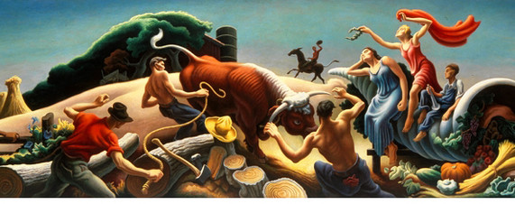 571x226 America In All Its Ugly Beauty - Hercules And Achelous Painting