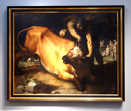 424x360 Artauctions Important Old Master Painters - Hercules And Achelous Painting