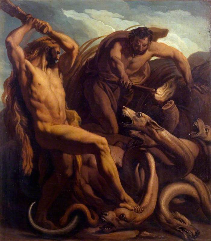 700x800 Hercules Slaying The Hydra Art Uk - Hercules And The Hydra Painting