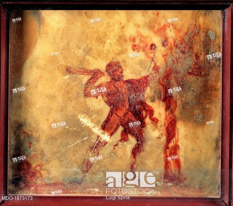 792x700 Hercules And The Hydra, By Unknown Artist, 54 68, 1st Century A.d - Hercules And The Hydra Painting