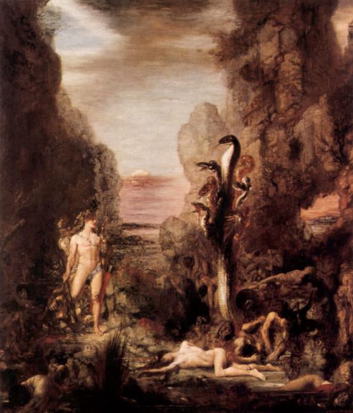513x600 Hercules And The Hydra By Gustave Moreau - Hercules And The Hydra Painting