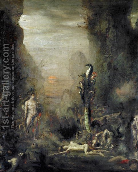 483x600 Hercules And The Lernaean Hydra, After Gustave Moreau, C.1876 - Hercules And The Hydra Painting
