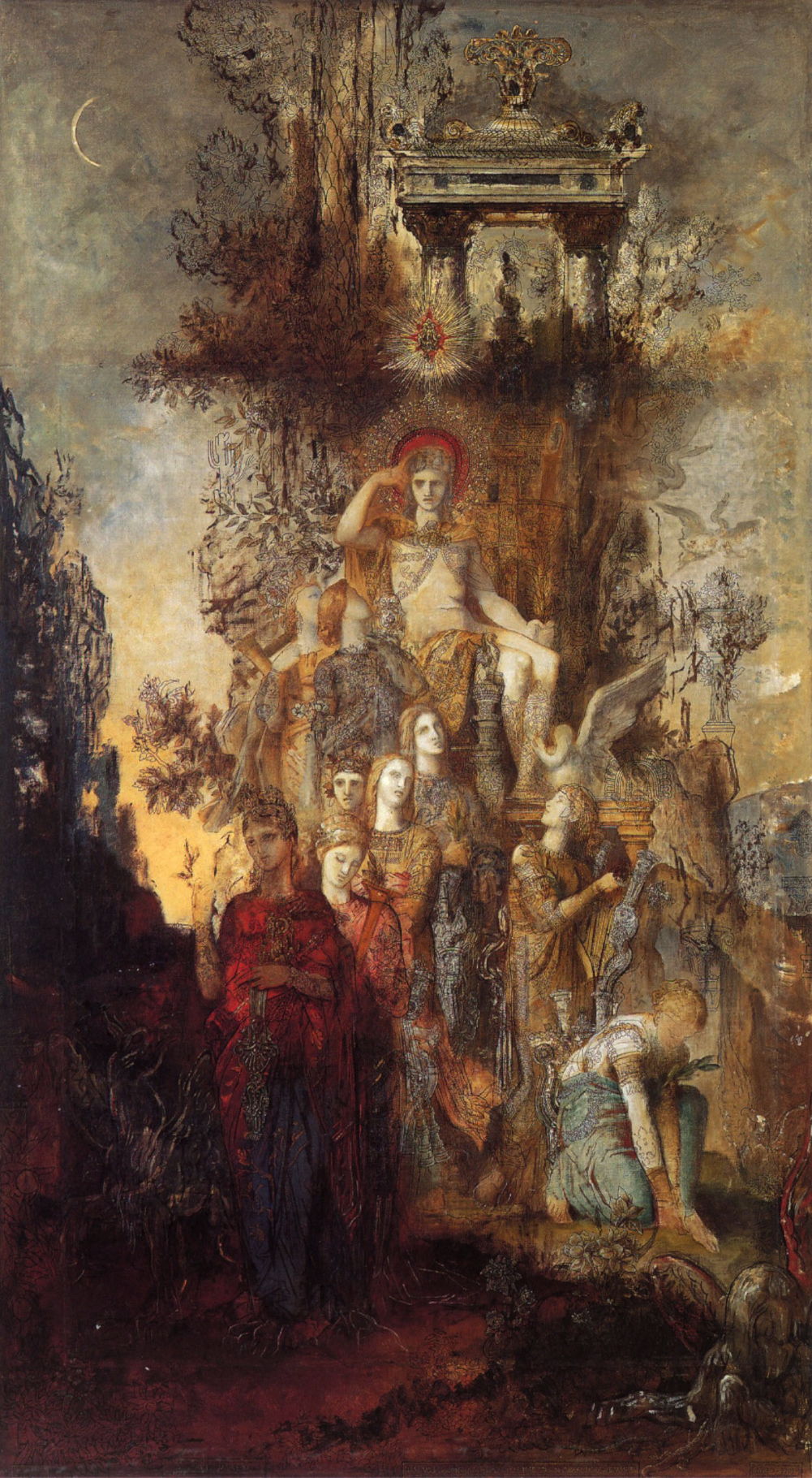 1001x1820 The Story In Paintings Gustave Moreau And The Dissolution - Hercules And The Hydra Painting