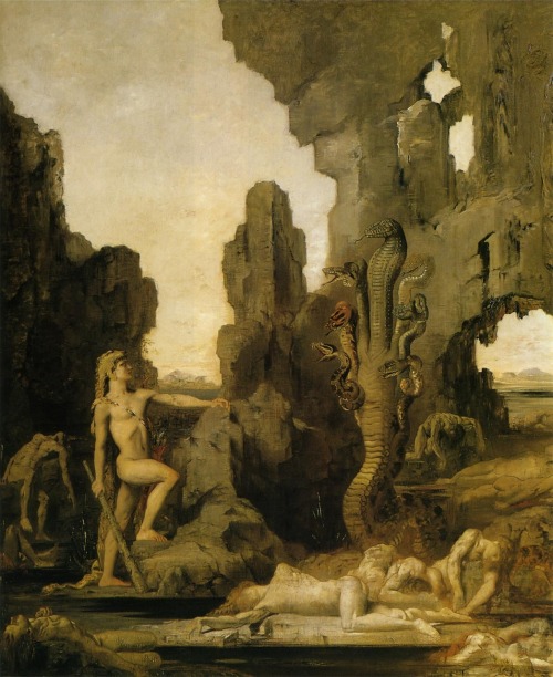 500x612 The Lernaean Hydra Tumblr - Hercules And The Hydra Painting