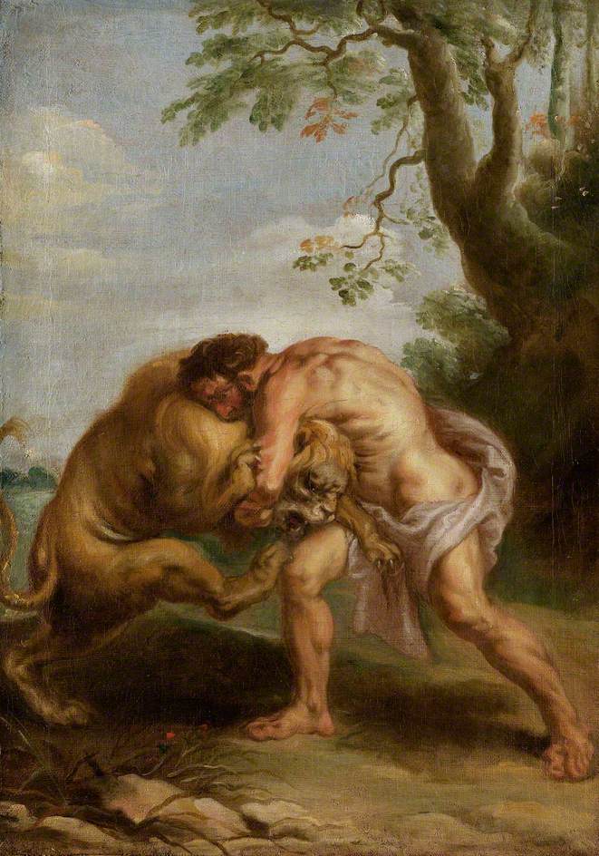 661x944 Hercules And The Nemean Lion Art Uk - Hercules Painting. 