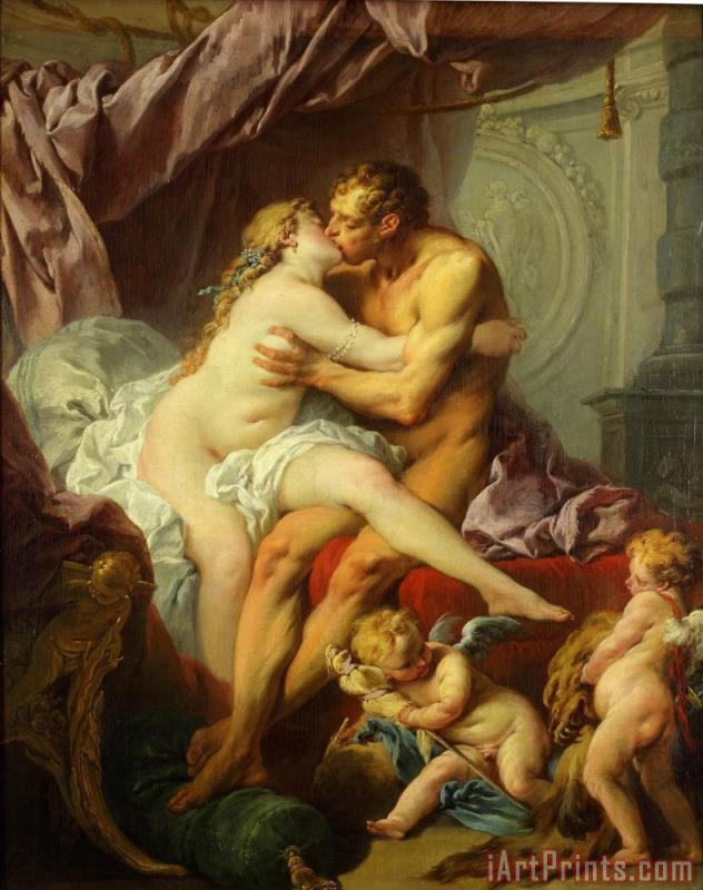 632x800 Francois Boucher Hercules And Omphale Painting - Hercules Painting