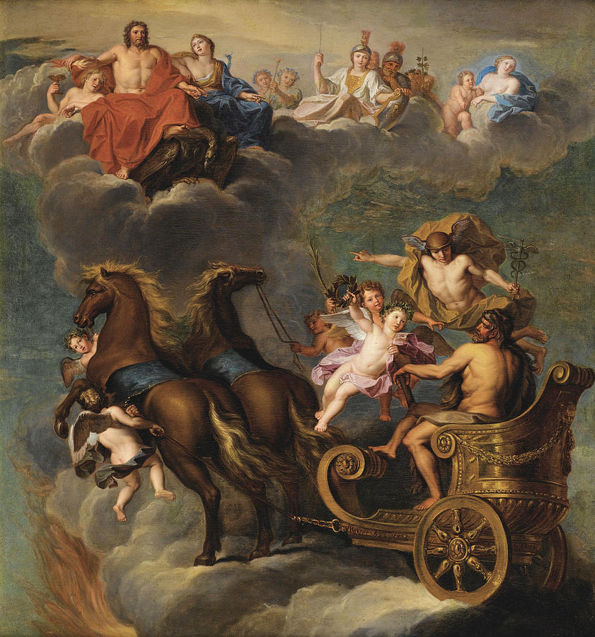 841x900 The Apotheosis Of Hercules Painting By Noel Coypel - Hercules Painting