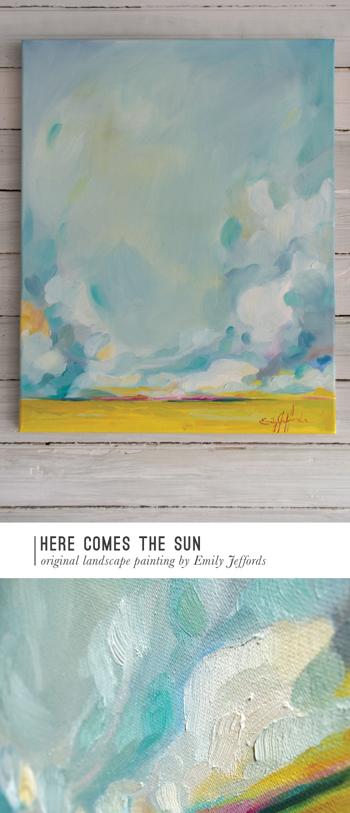 700x1627 From The Valley Landscape Painting A Day By Emily Jeffords - Here Comes The Sun Painting
