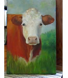 Hereford Cow Painting