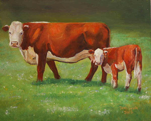 600x480 Toni Grote Spiritual Art Amp Jewelry From My Heart To Yours Sept - Hereford Cow Painting