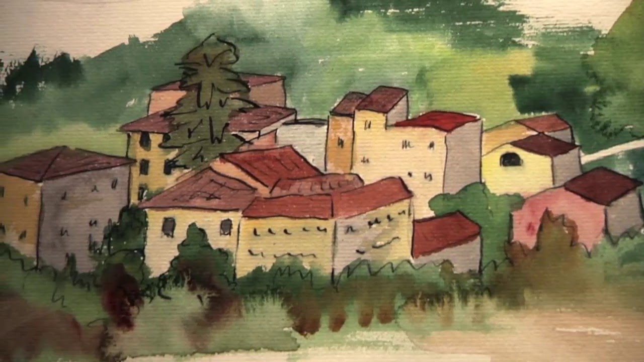 1280x720 Hermann Hesse. Acquerelli - Hermann Hesse Painting